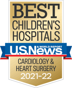 US News badge for cardiology, 2021-22