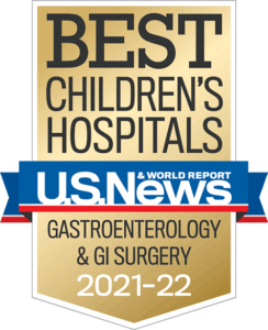 US News badge for gastroenterology, 2021-22